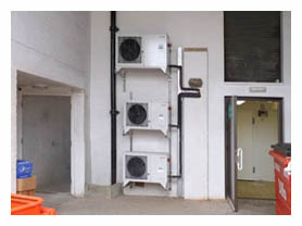 New coldroom outdoor condensing unit installation